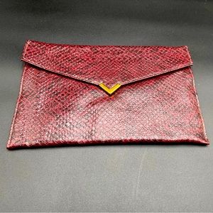 Vintage Shirl Miller Snakeskin Envelope Handbag Clutch